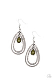 Paparazzi Drops Of Color - Green - Earrings