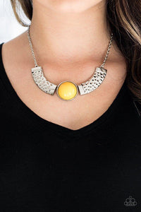Paparazzi Egyptian Spell - Yellow - Necklace