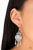 Paparazzi Enchantingly Environmentalist - Silver - Earrings
A neutral gray stone is pressed into a silver frame radiating with floral details. Dainty silver beads swing from the bottom of the frame, adding a wanderlust finish to the seasonal palette. Earring attaches to a standard fishhook fitting.