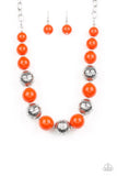 Paparazzi Floral Fusion - Orange - Necklace