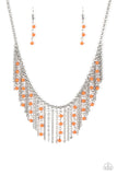 Paparazzi Harlem Hideaway - Orange - Necklace