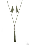 Paparazzi Hold My Tassel - Green - Necklace