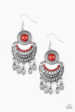 Paparazzi Mantra To Mantra - Red - Earrings