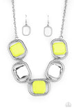 Paparazzi Pucker Up - Yellow - Necklace