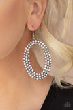 Paparazzi Radical Razzle - White - Earrings Life Of The Party Exclusive
A ring of glassy white rhinestones circles an oval multiple times , coalescing into a timeless piece. Earring attaches to a standard fishhook fitting. Life of the Party exclusive.