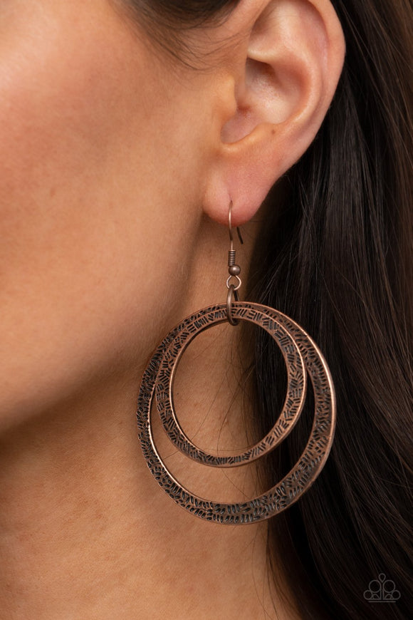 Copper earrings online paparazzi