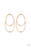 Paparazzi So OVAL Dramatic - Gold - Earrings