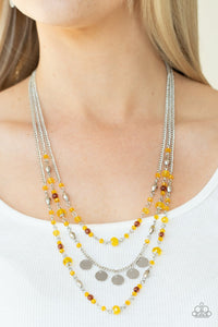 Paparazzi Step Out Of My Aura - Yellow - Necklace