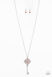 Paparazzi Unlocked - Pink - May 2020 Life Of The Party Exclusive - Necklaces