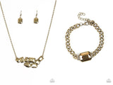 Paparazzi Urban Dynasty Necklace & Command And Conqueror Bracelet - Brass - Set