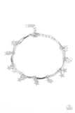 Paparazzi SET Little Miss Americana Necklace & Party In The USA Bracelet - Silver