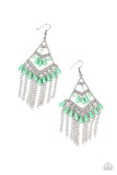 Paparazzi Trending Transcendence - Green - Earrings - 2020 Summer Pack Exclusive